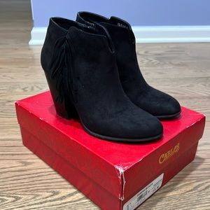 Black Microsuede Booties